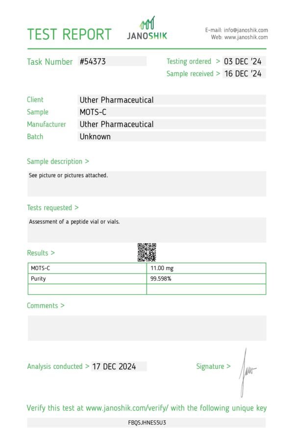 Mots-C 10mg Vial/ Kit - Image 2
