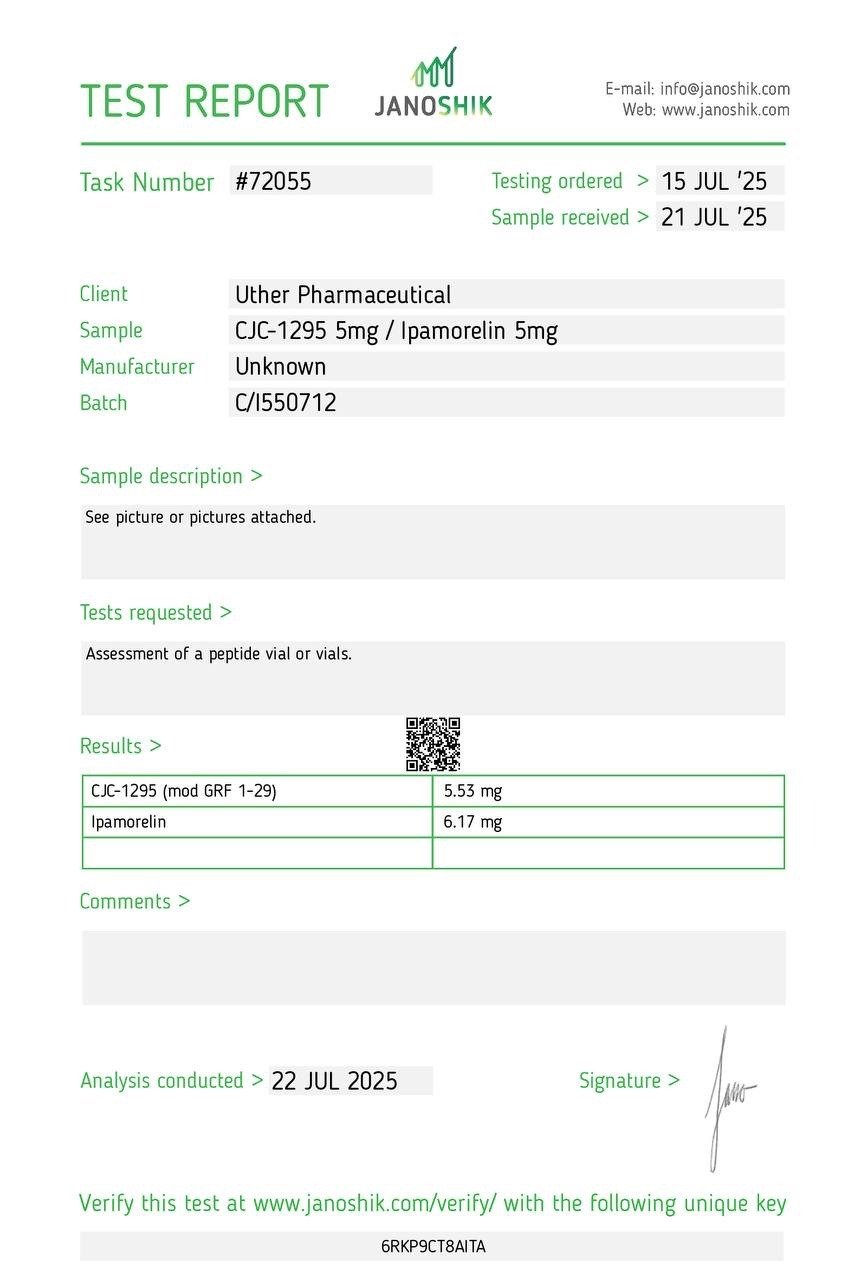 CJC(No DAC)/Ipamorelin 10mg Vial/ Kit - Image 2