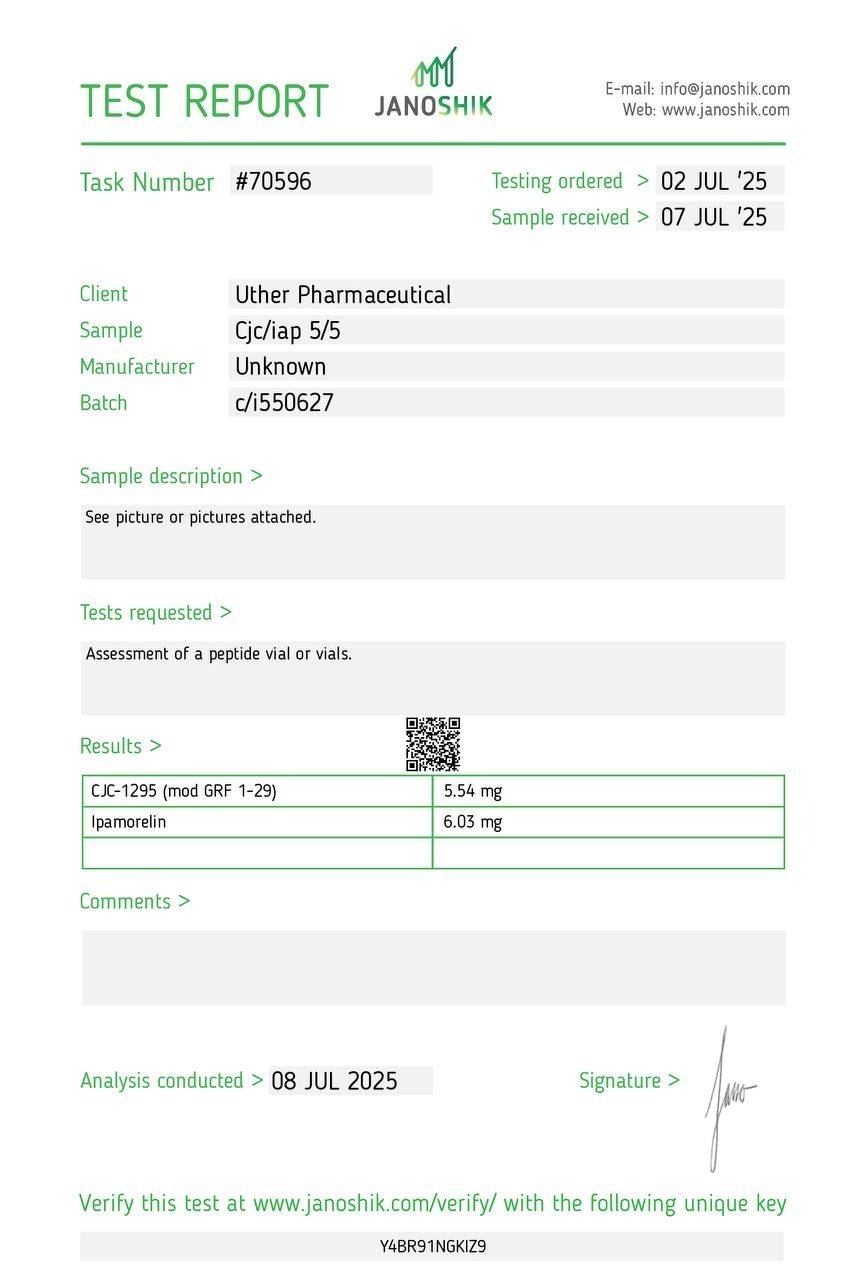 CJC(No DAC)/Ipamorelin 10mg Vial/ Kit - Image 3
