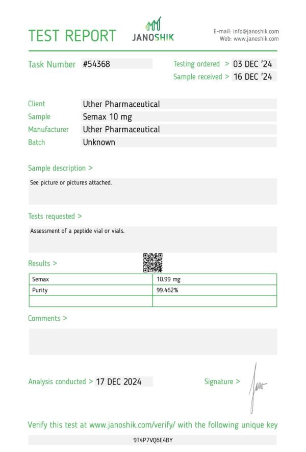 Semax 10mg Vial - Image 2