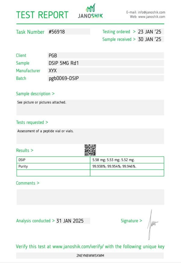 DSIP 5mg vial - Image 2