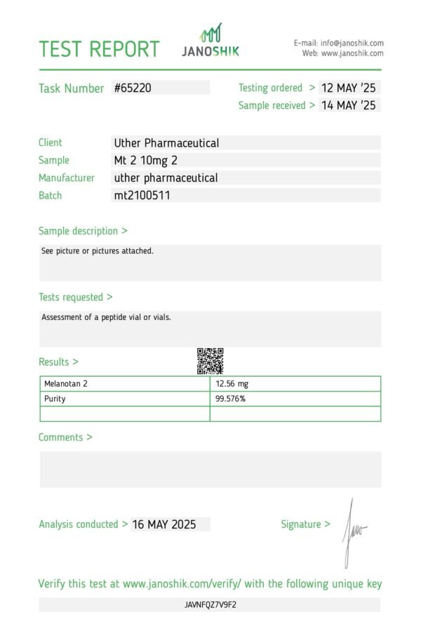 Melanotan MT1 MT2- 10mg Vial/ Kit - Image 2