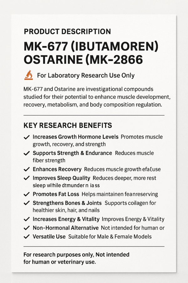 MK-677 / MK-2866 Research- 50 tablets - Image 2